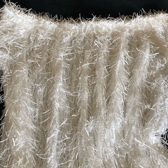White Eyelash Fringe Party Top - Picture 6 of 7